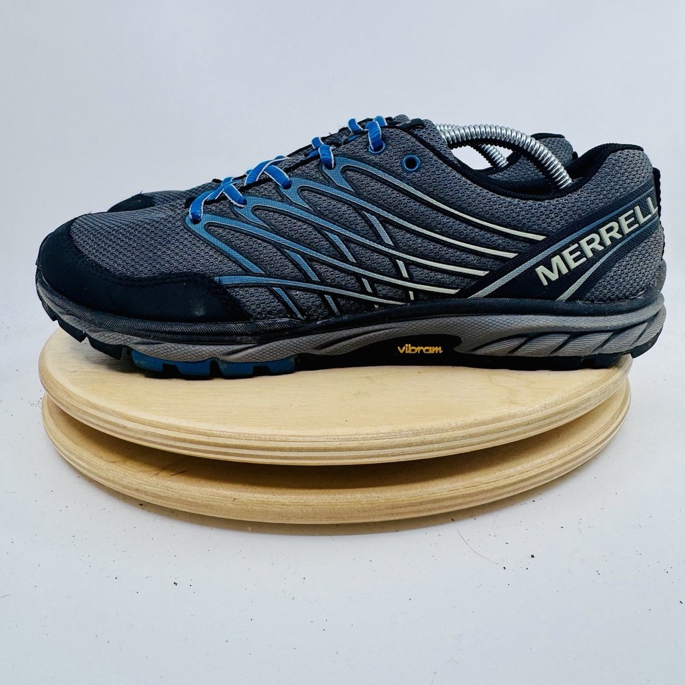 Merrell Bare Access 3 Shoes Men's 7 Gray Blue Vibram Trail Running Minimalist
